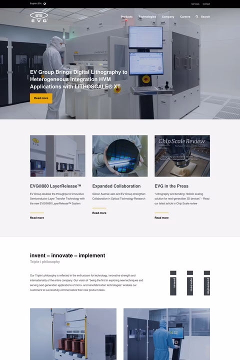 Ev-Group Homepage 1440px