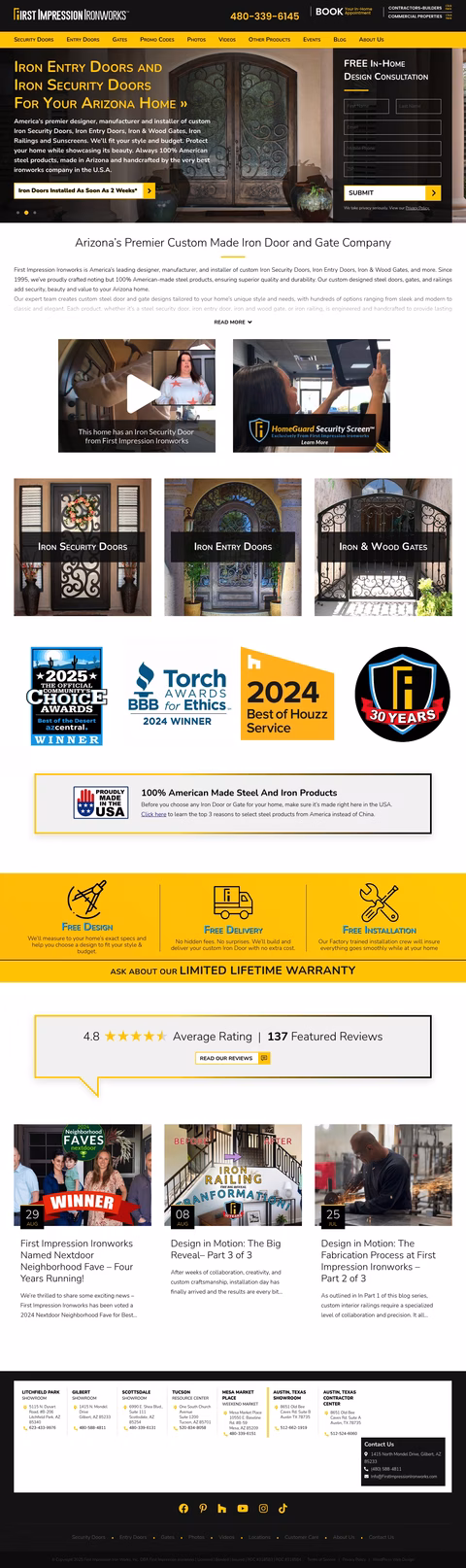 First-Impression-Security-Doors Homepage 1440px