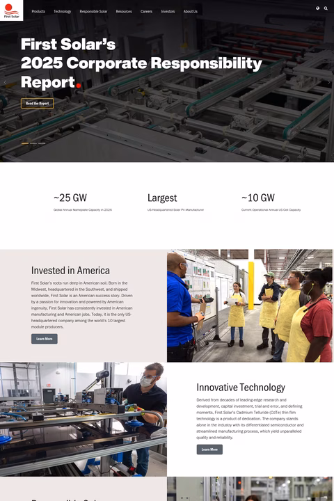 First-Solar Homepage 1440px