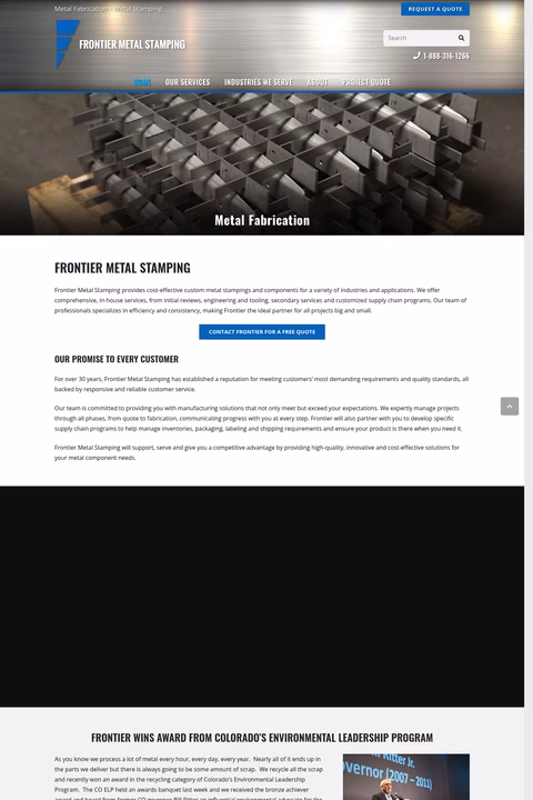 Frontier-Metal-Stamping Homepage 1440px