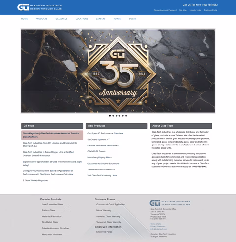 Glaz-Tech-Industries Homepage 1440px