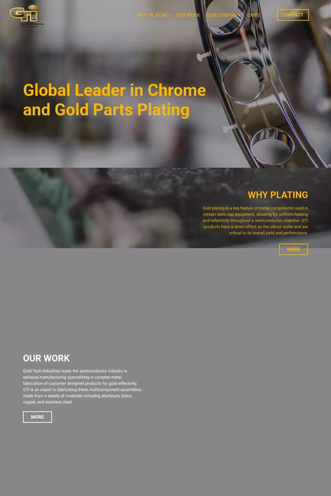 Gold-Tech-Industries Homepage 1440px