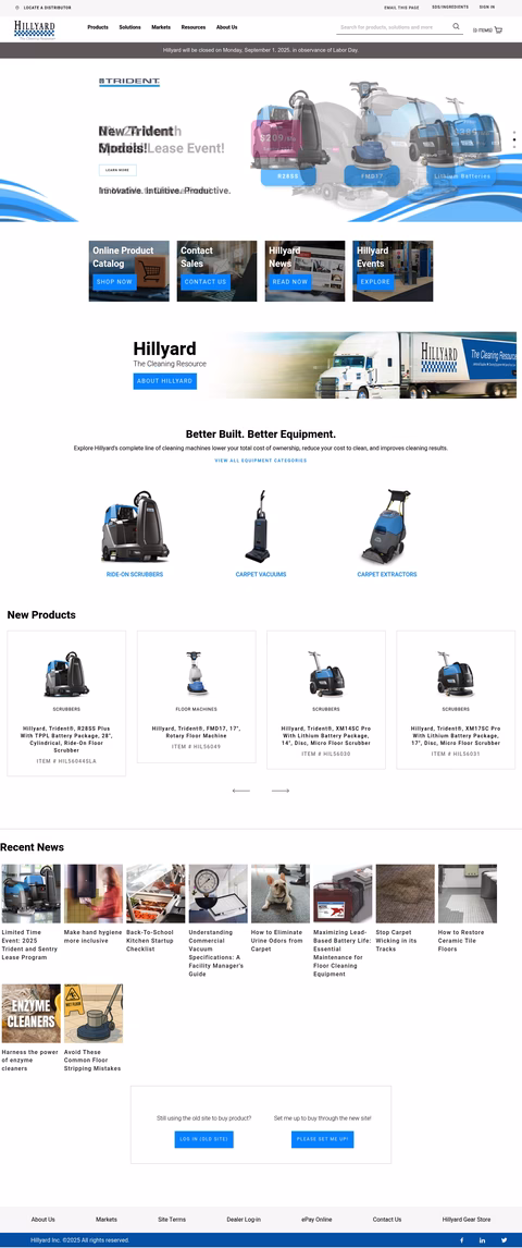 Hillyard Homepage 1440px