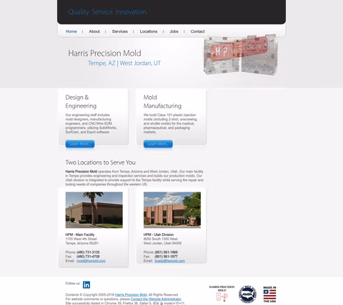 Harris-Precision-Mold Homepage 1440px
