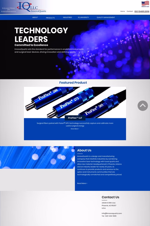 Innovaquartz Homepage 1440px