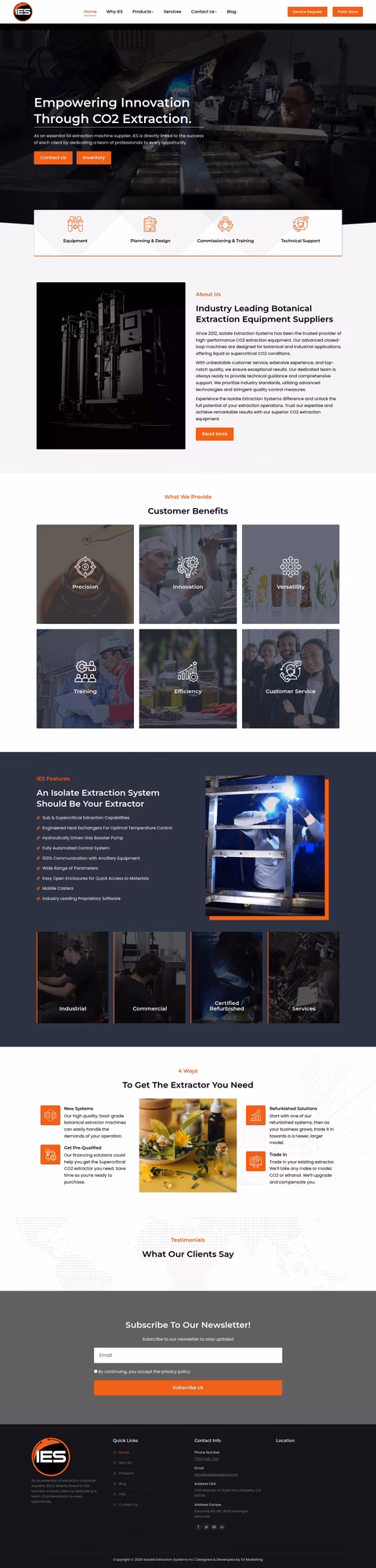 Isolate-Extraction-Systems Homepage 1440px