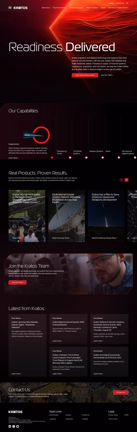 Kratos-Defense-Security-Solutions Homepage 1440px