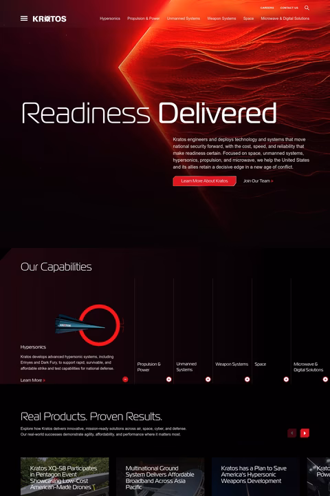 Kratos-Defense-Security-Solutions Homepage 1440px