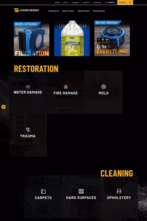 Legend-Brands Homepage 1440px