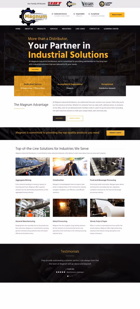 Magnum-Industrial-Distributors Homepage 1440px