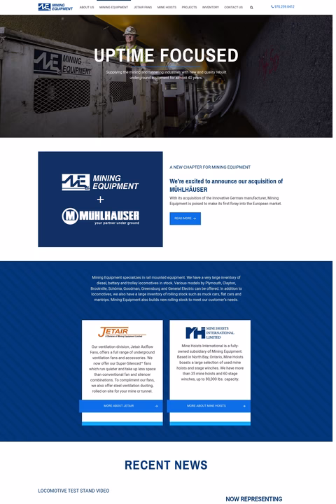 Mining-Equipment Homepage 1440px