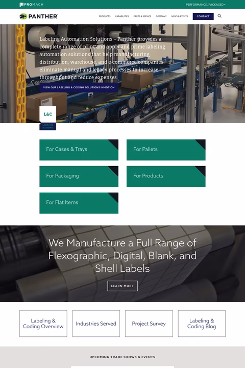 Panther-Labeling-Automation-Systems Homepage 1440px