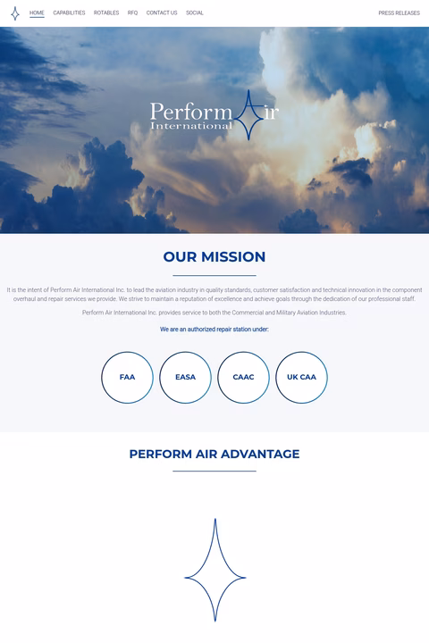 Perform-Air-International Homepage 1440px