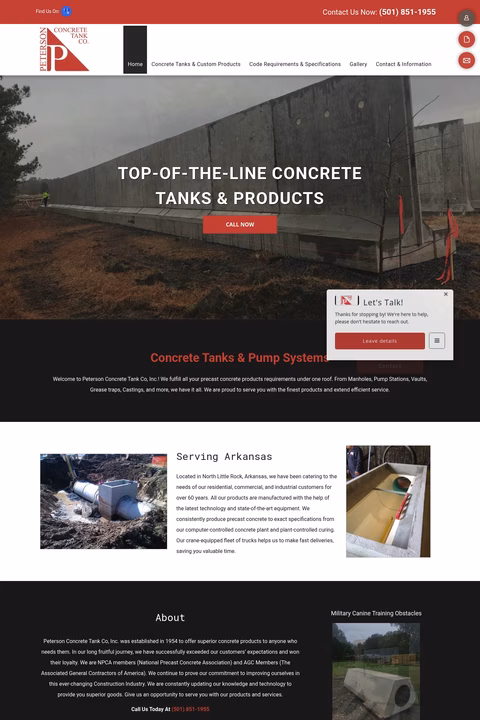 Peterson-Concrete Homepage 1440px