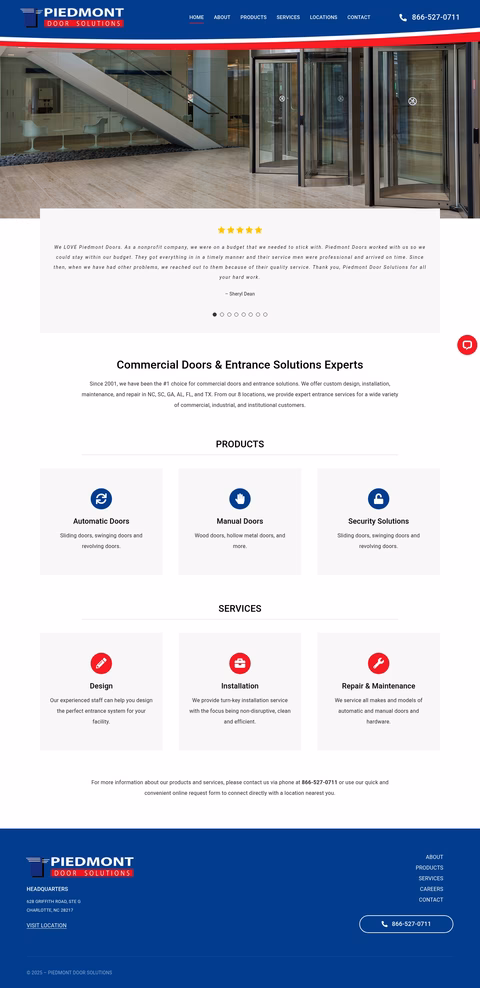 Piedmont-Door-Solutions Homepage 1440px