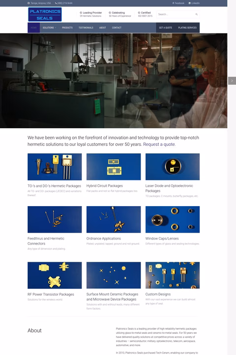 Platronics-Seals Homepage 1440px