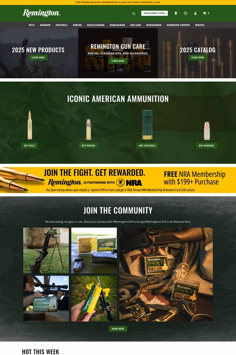 Remington-Arms-Company Homepage 1440px