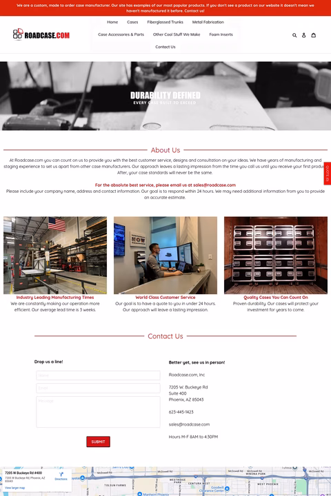 Roadcase-Com Homepage 1440px