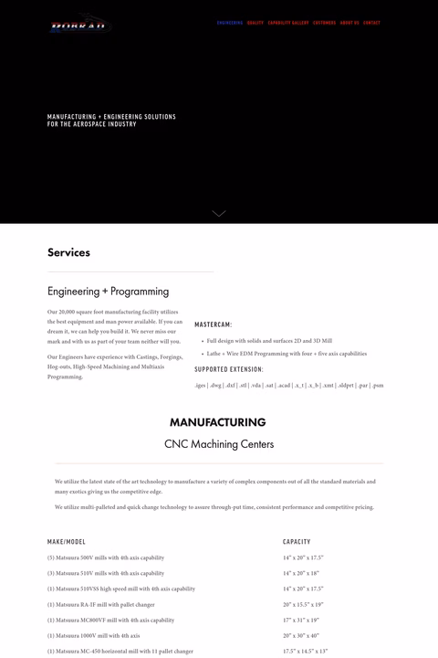 Robrad-Tool-Engineering Homepage 1440px