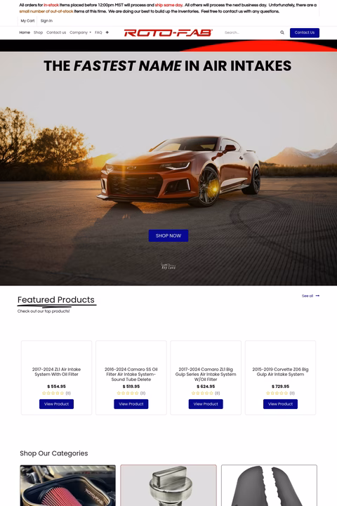 Roto-Fab Homepage 1440px