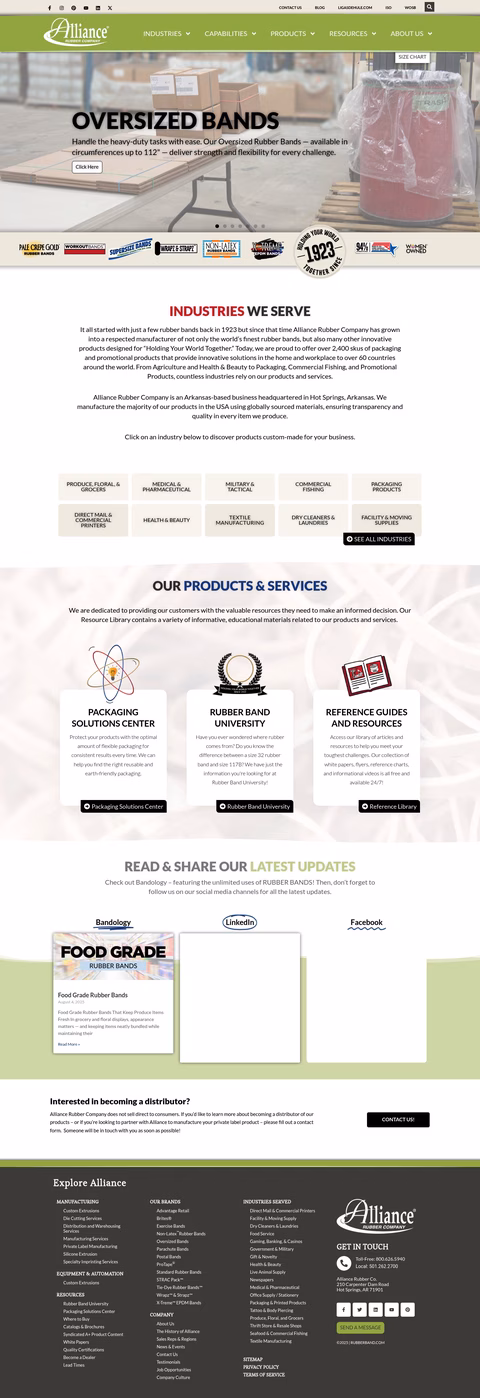 Alliance-Rubber-Company Homepage 1440px