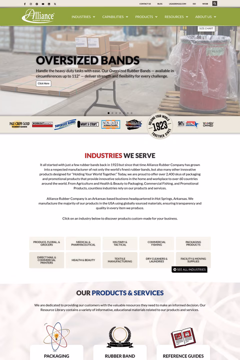 Alliance-Rubber-Company Homepage 1440px