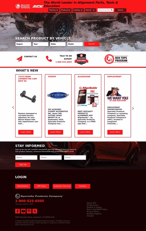 Specialty-Products-Company Homepage 1440px