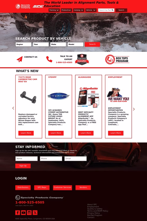 Specialty-Products-Company Homepage 1440px