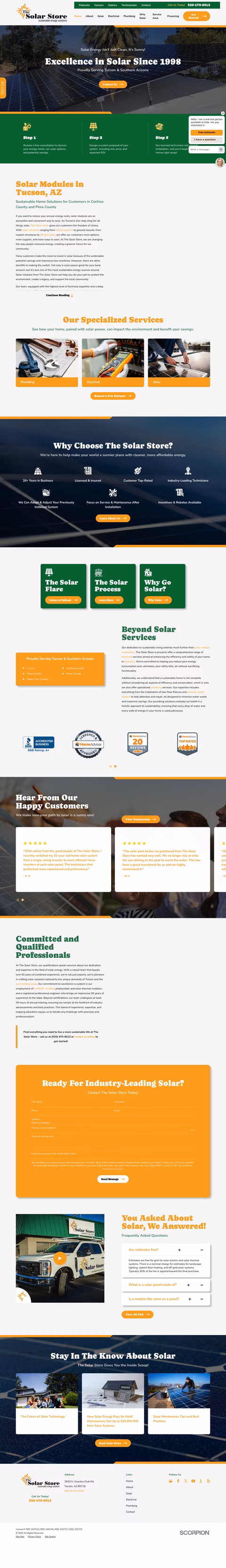 Solar-Store Homepage 1440px