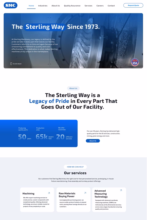 Sterling-Machinery Homepage 1440px