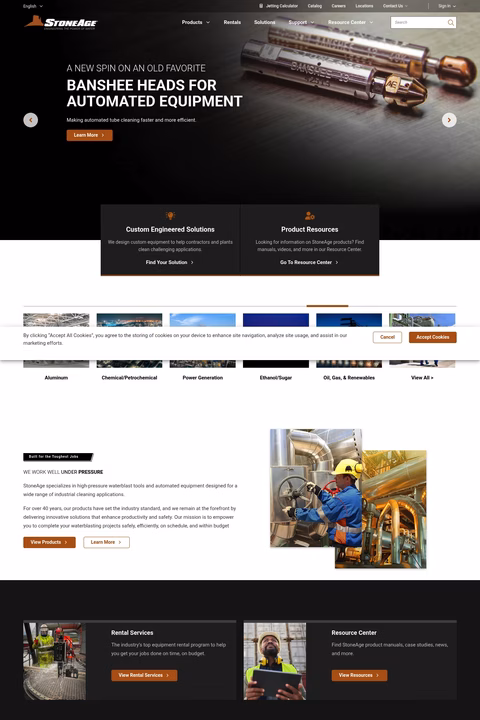Stoneage Homepage 1440px