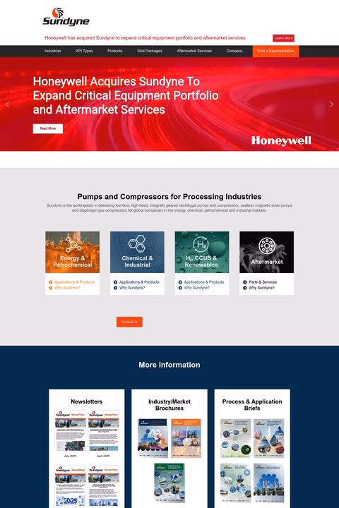 Sundyne Homepage 1440px