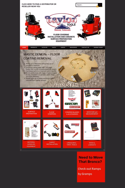 Taylor-Tools Homepage 1440px