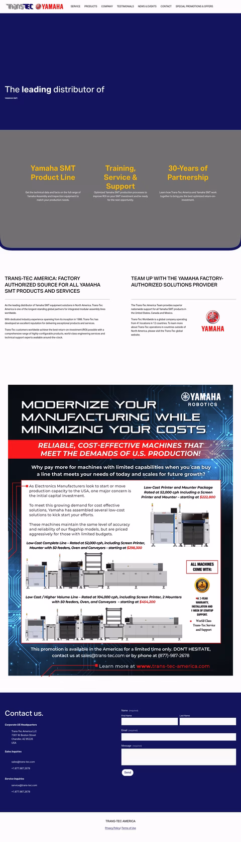 Trans-Tec-America Homepage 1440px