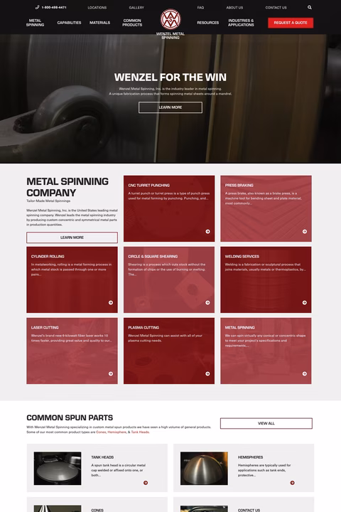 Wenzel-Metal-Spinning Homepage 1440px