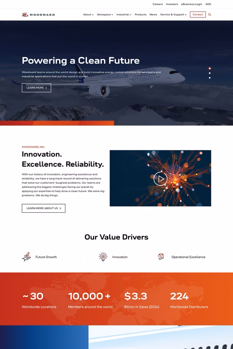 Woodward Homepage 1440px