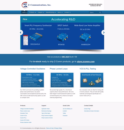 Z-Communications-Inc Homepage 1440px