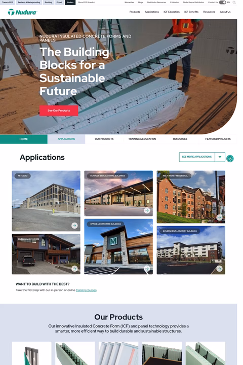 Nudura Homepage 1440px