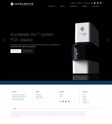 Accelerate-Diagnostics Homepage 1440px