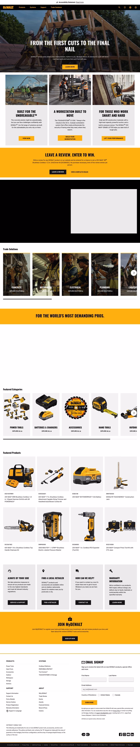 Dewalt Homepage 1440px