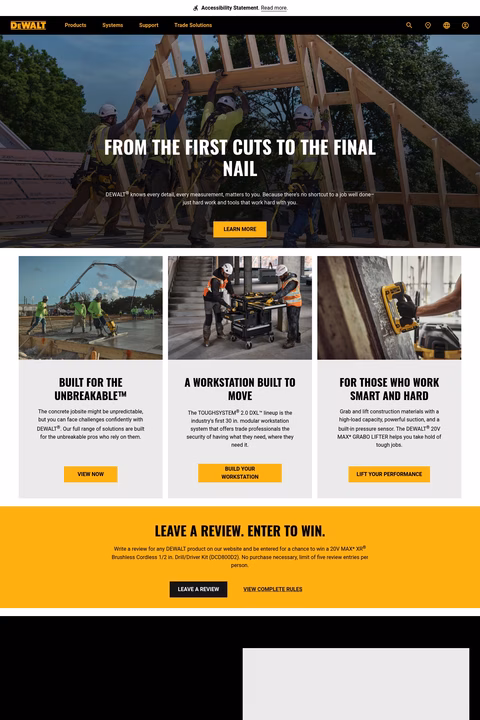 Dewalt Homepage 1440px