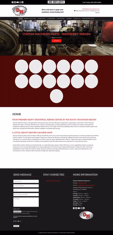 Denver-Machine-Shop Homepage 1440px