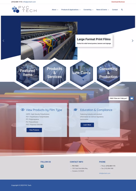 Pvc-Tech Homepage 1440px