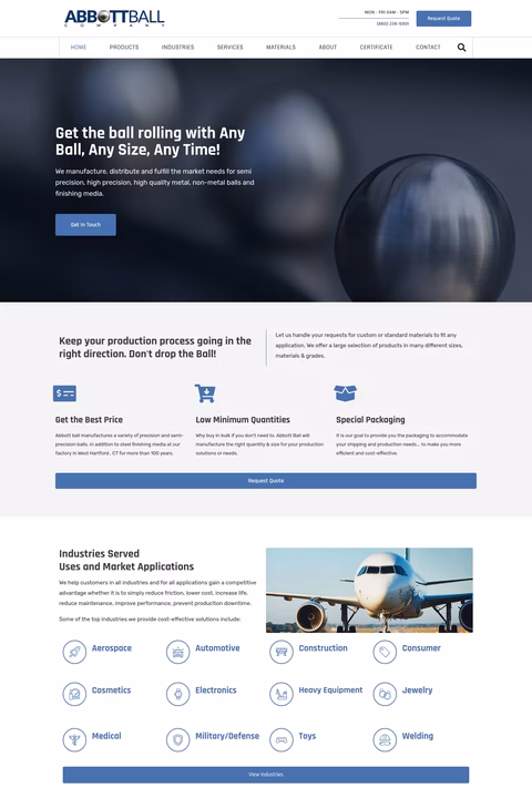 Abbott-Ball-Company Homepage 1440px