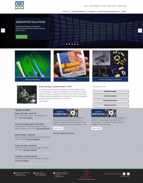 Acme-Monaco Homepage 1440px