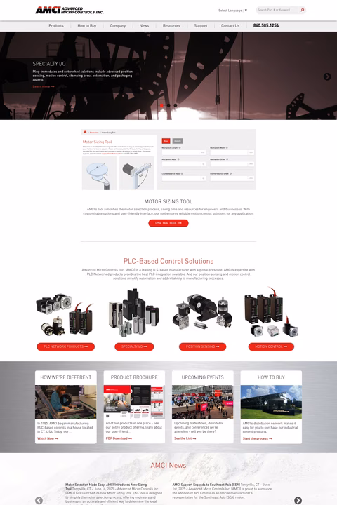 Advanced-Micro-Controls-Inc Homepage 1440px