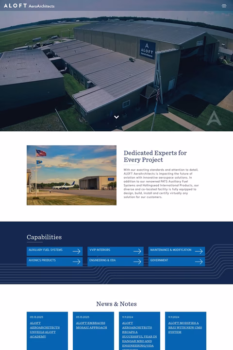 Aloft-Aeroarchitects Homepage 1440px
