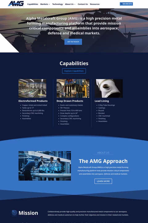 Alpha-Metalcraft-Group Homepage 1440px