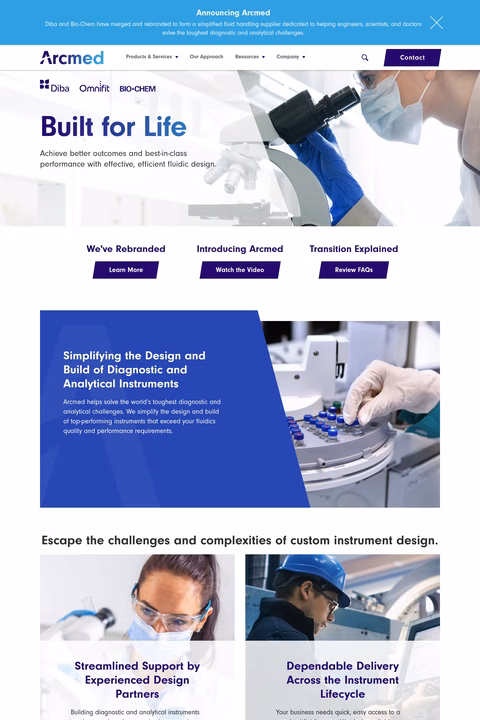 Arcmed Homepage 1440px