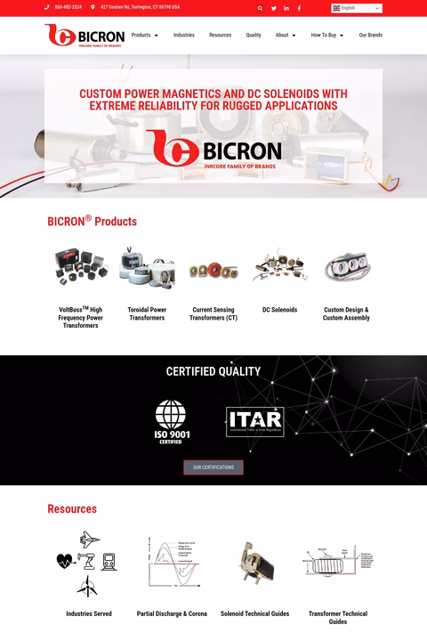 Bicron-Electronics Homepage 1440px